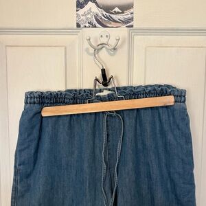 H&M Blue Wide Leg Drawstring Jeans